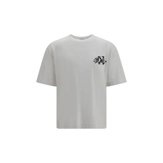 Activewear T-Shirt by Off-White for men in cotton white features an ergonomic design with , highlighting a ergonomic short-sleeve length and ergonomic crew neckline for a high-performance look.