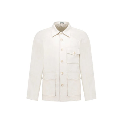 Autore Beige Linen Full-Length Jacket