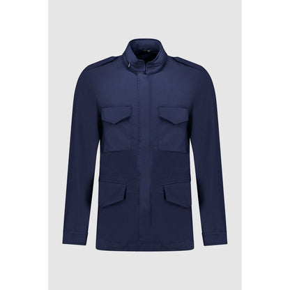 Autore Navy Blue Cotton Jacket
