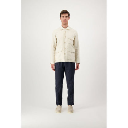 Autore Beige Linen Full-Length Jacket