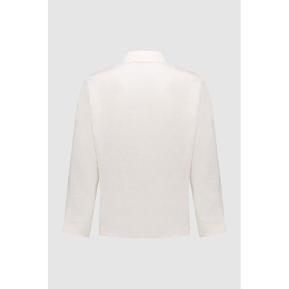 Autore Beige Linen Full-Length Jacket