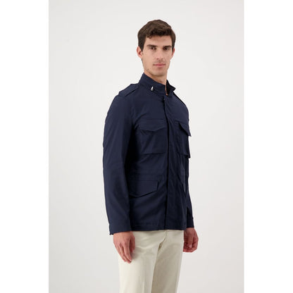 Autore Navy Blue Cotton Jacket