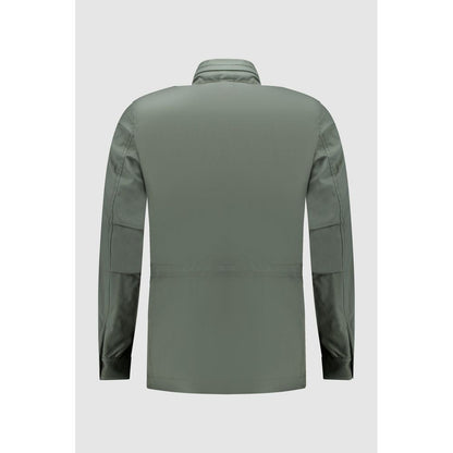 Autore Green Cotton Full-Length Jacket