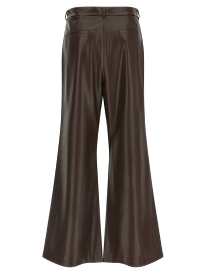 The Andamane Brown Polyester Flared Pants