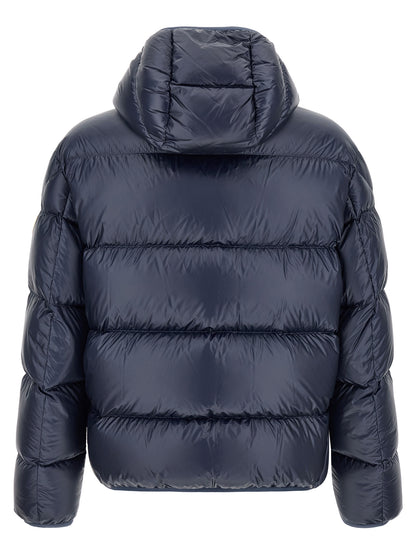 Moncler Men's Down Polyamide Felt Hooded Puffer Jacket - Blue Signature