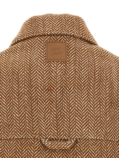 Ami Paris Brown Virgin Wool Jacket