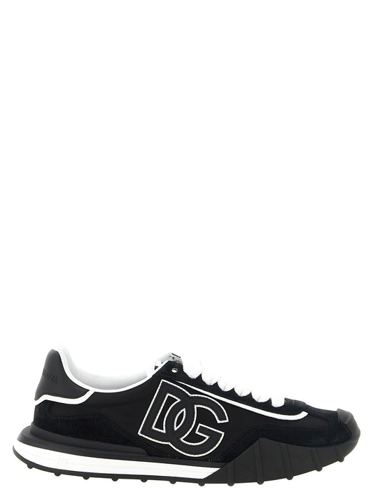 Athletic Sneakers by Dolce & Gabbana for men in calf leather polyamide & rubber black features an exquisite silhouette, showcasing the premium athletic style of the Men's Athletic Calf Leather Polyamide & Rubber Sneakers with an exquisite finish.