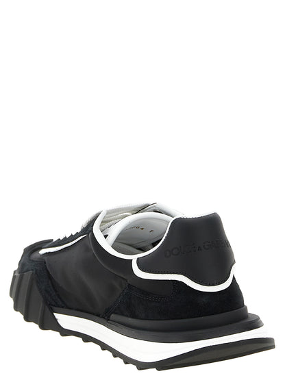 Dolce & Gabbana Black Polyamide Athletic Sneakers