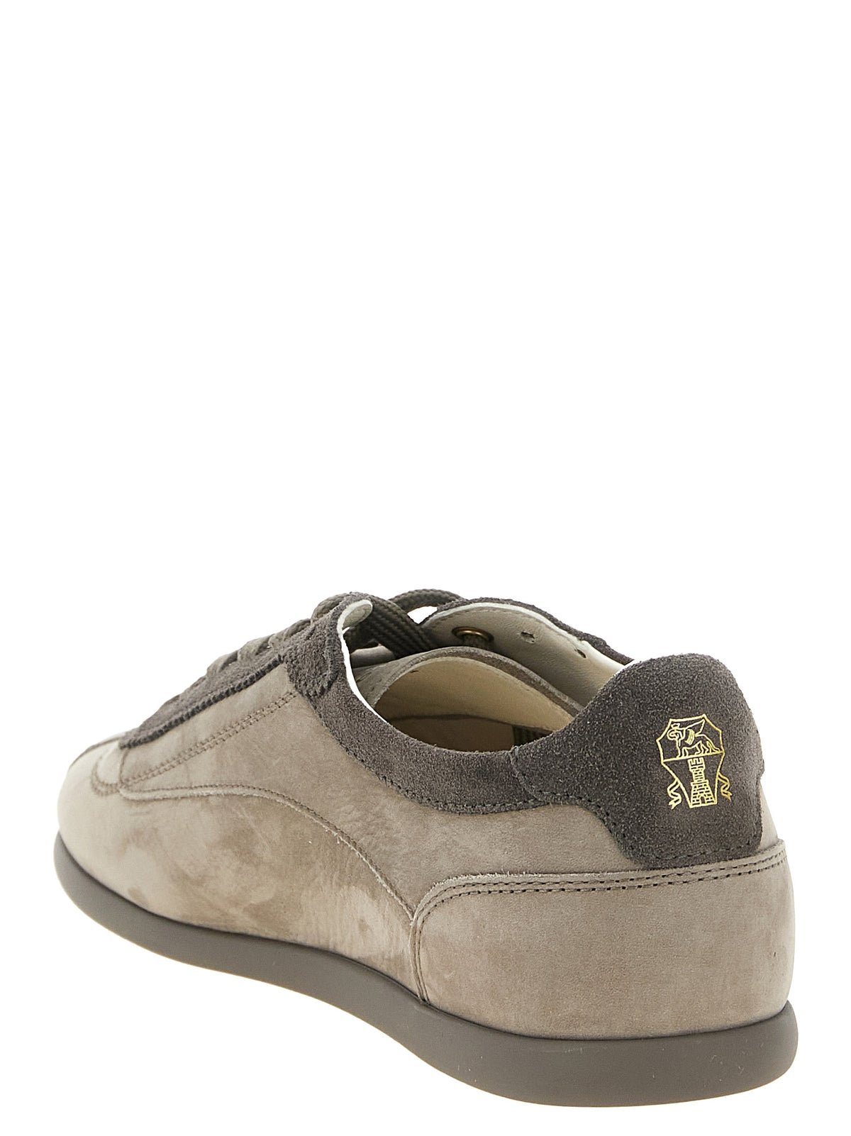 Brunello Cucinelli Gray Calfskin Low Top Sneakers