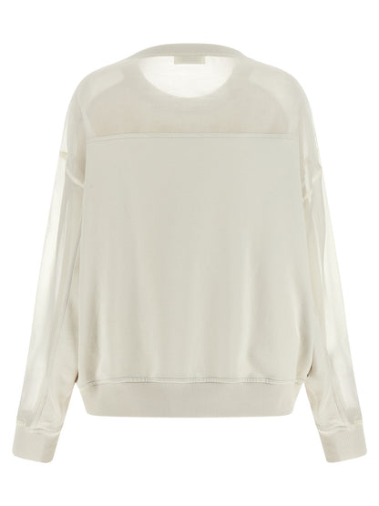 Activewear Sweatshirt by Brunello Cucinelli for women in cotton transparent & white presents a ergonomic silhouette, showcasing a sophisticated and detailed with premium for a ergonomic finish.