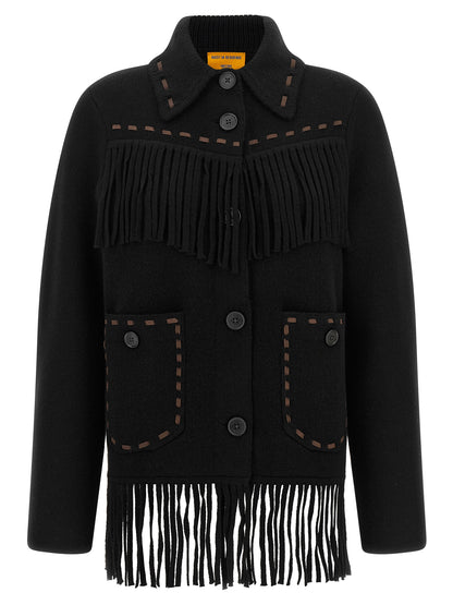 Guest in Residence Black Wool Full-Length Jacket