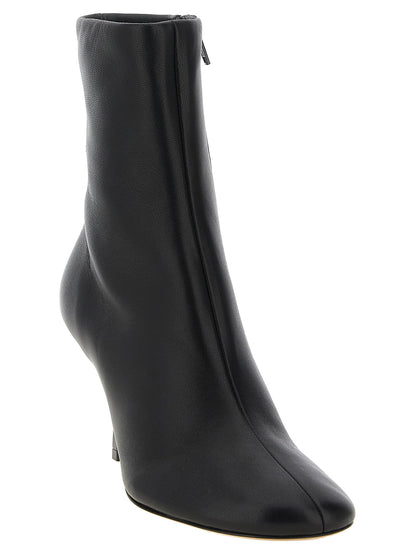 Jacquemus Black Lamb Leather Ankle Boots
