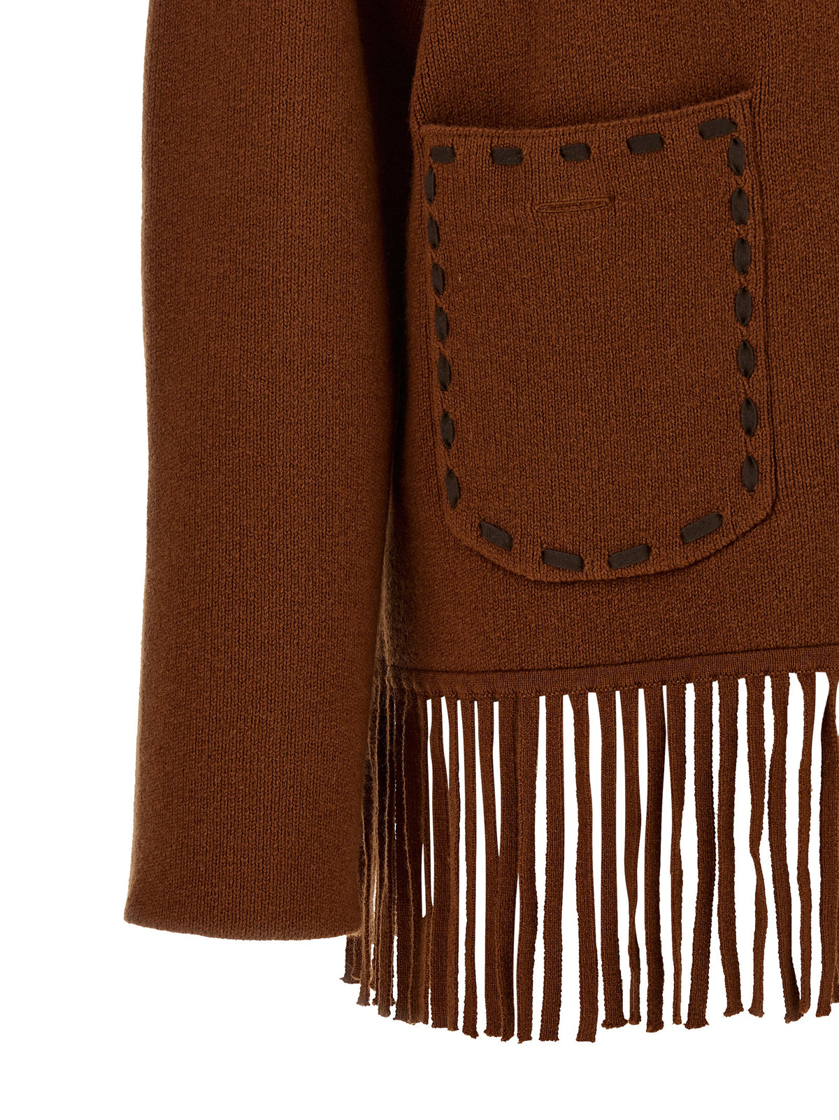 Guest in Residence Brown Wool Full-Length Jacket
