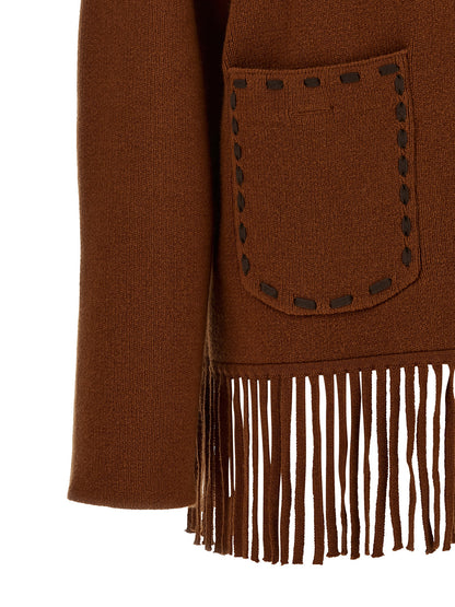 Guest in Residence Brown Wool Full-Length Jacket