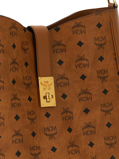 MCM Brown Polyethylene Shoulder Bag