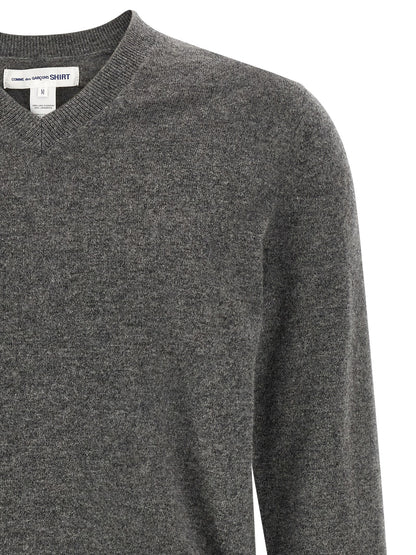 Comme Des Garçons Gray Wool Cardigan