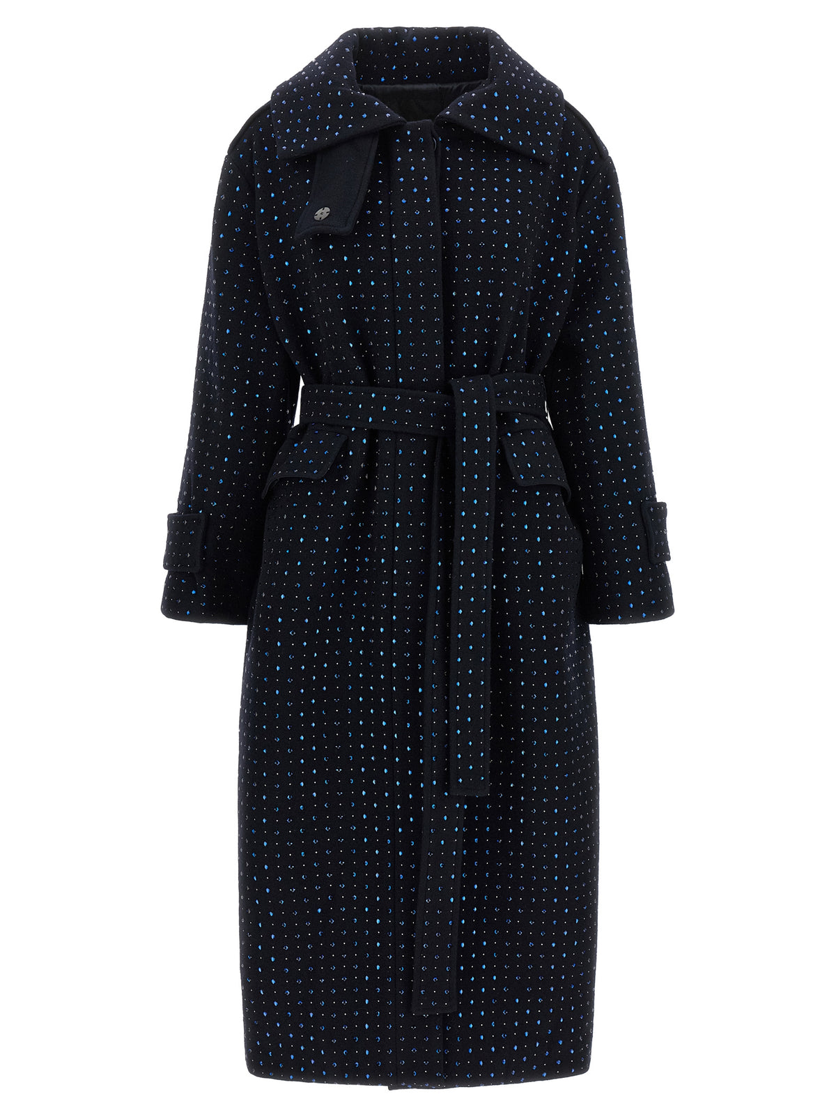 PINKO Blue Wool Coat