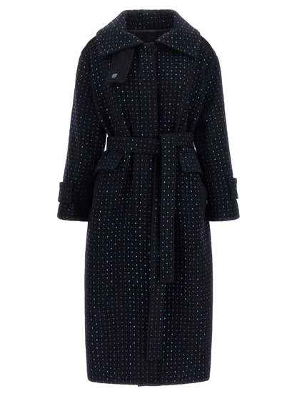 PINKO Blue Wool Coat