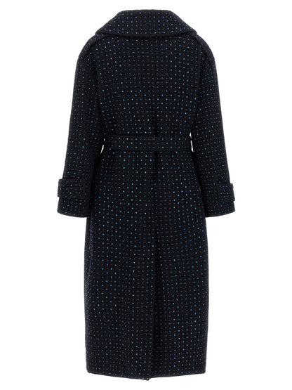 PINKO Blue Wool Coat