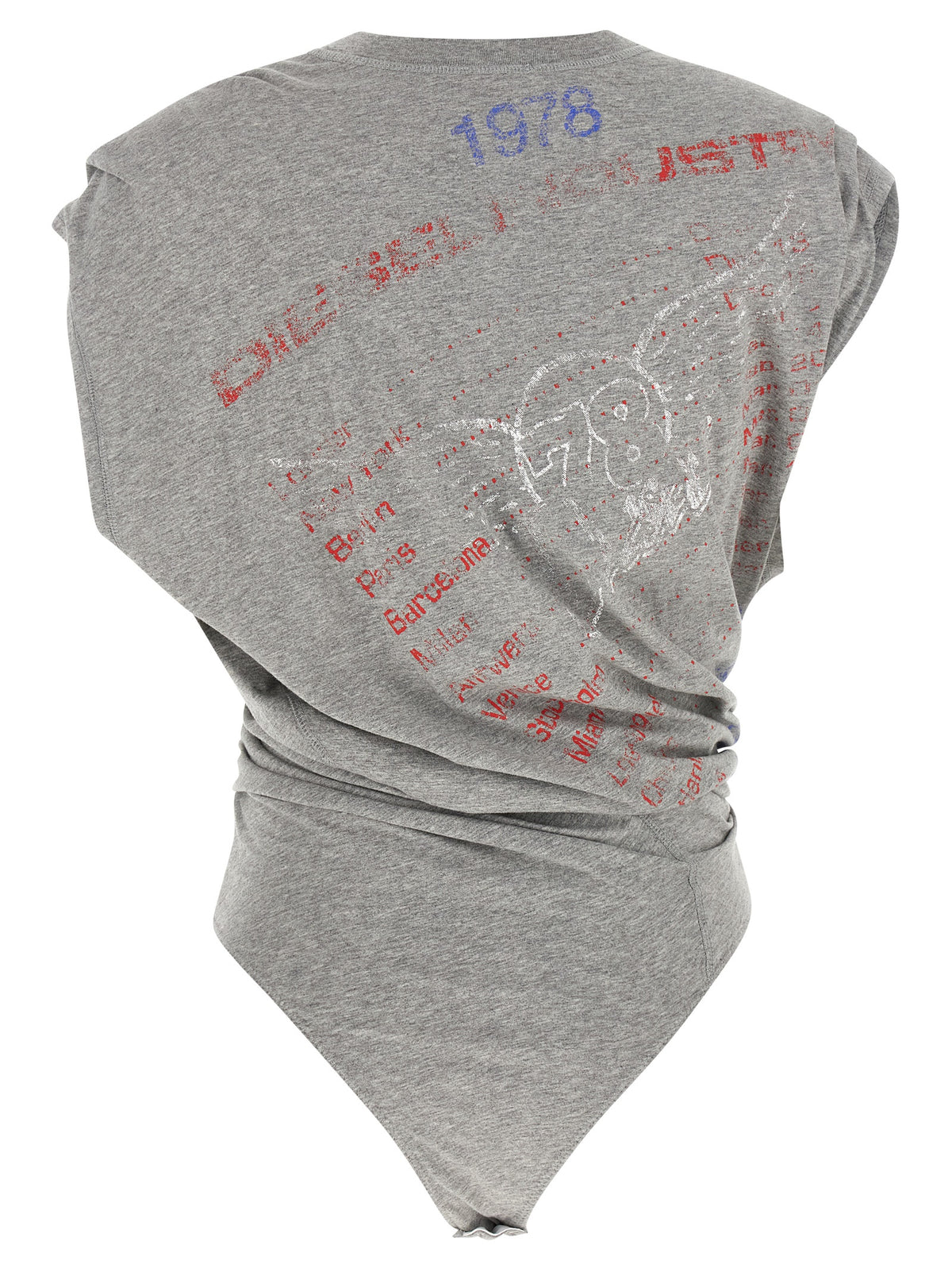 Diesel Gray Cotton Bodysuit