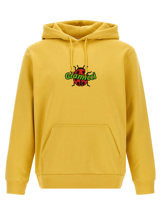 Sweatshirt Hoodie by Gramicci for men in cotton multicolor, mustard & yellow features a edgy silhouette, detailed with a edgy hooded neckline and for a refined finish.