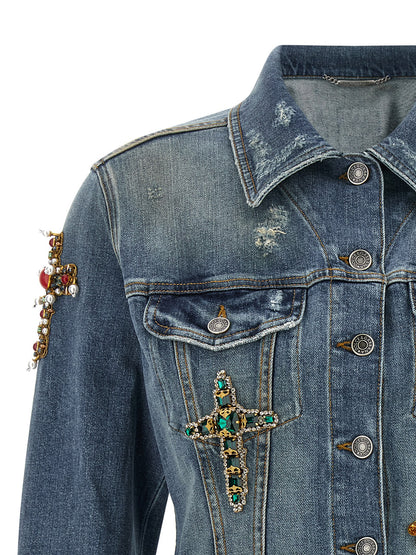 Dolce & Gabbana Blue Cotton Denim Jacket