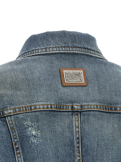 Dolce & Gabbana Blue Cotton Denim Jacket