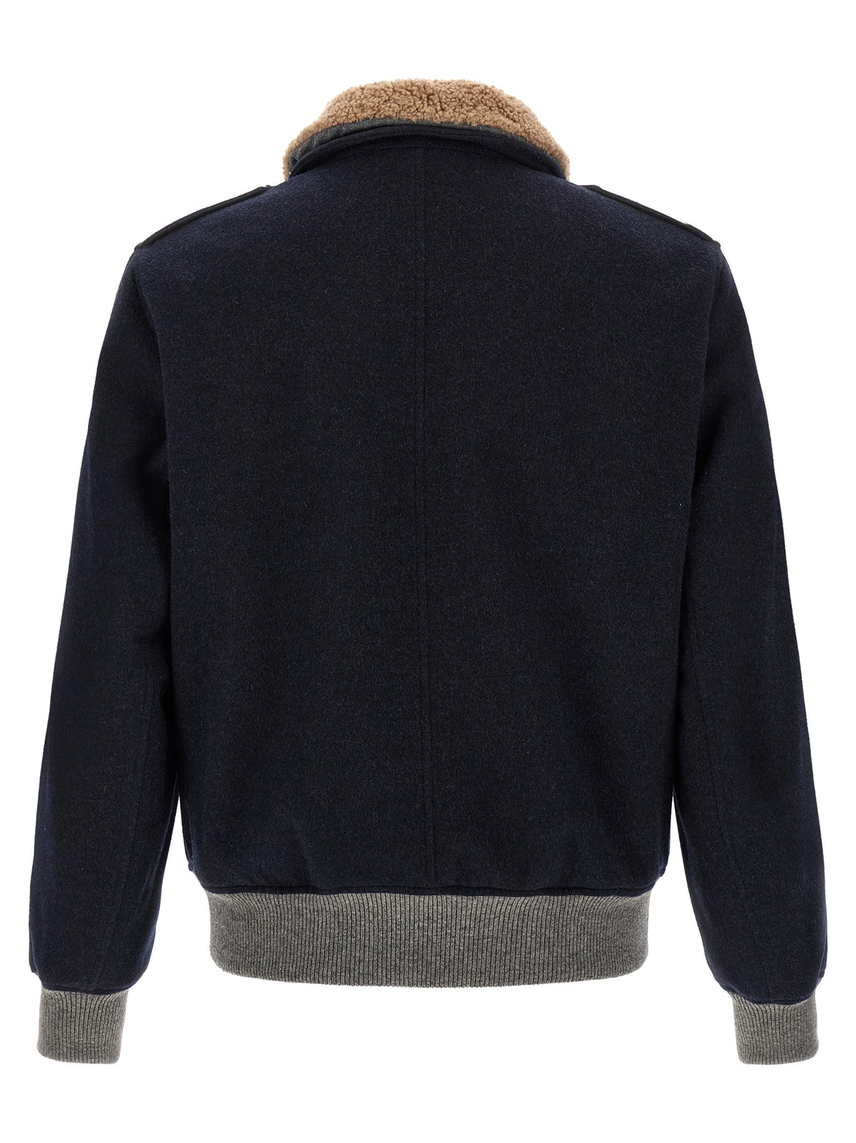 Brunello Cucinelli Blue Cashmere Bomber