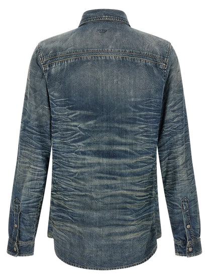 Diesel Blue Lyocell Blouse
