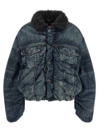 Diesel Blue Cotton Denim Jacket