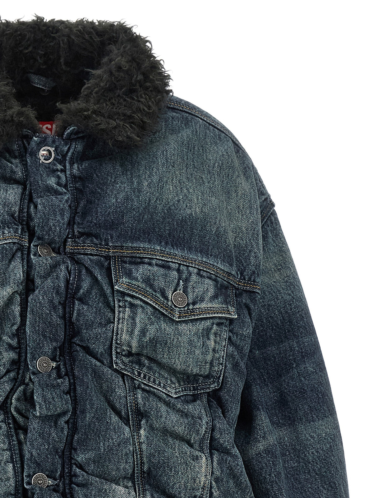 Diesel Blue Cotton Denim Jacket