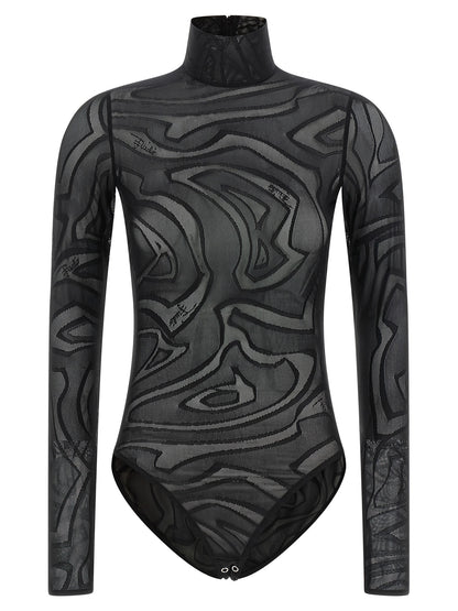 Emilio Pucci Black Polyamide Bodysuit