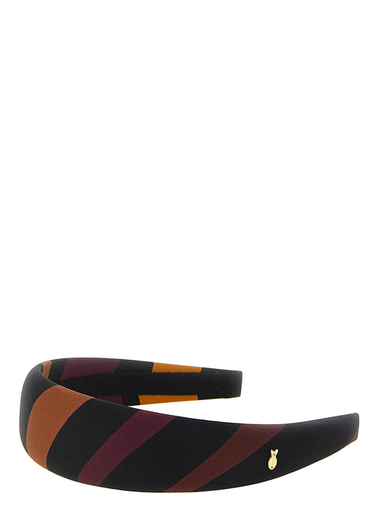 Headband by Emilio Pucci for women in calfskin leather black, brown, gold, multicolor, yellow, patterned & print features an ornamental finish, perfectly showcasing the sophisticated ornamental design of the Silk Headband.