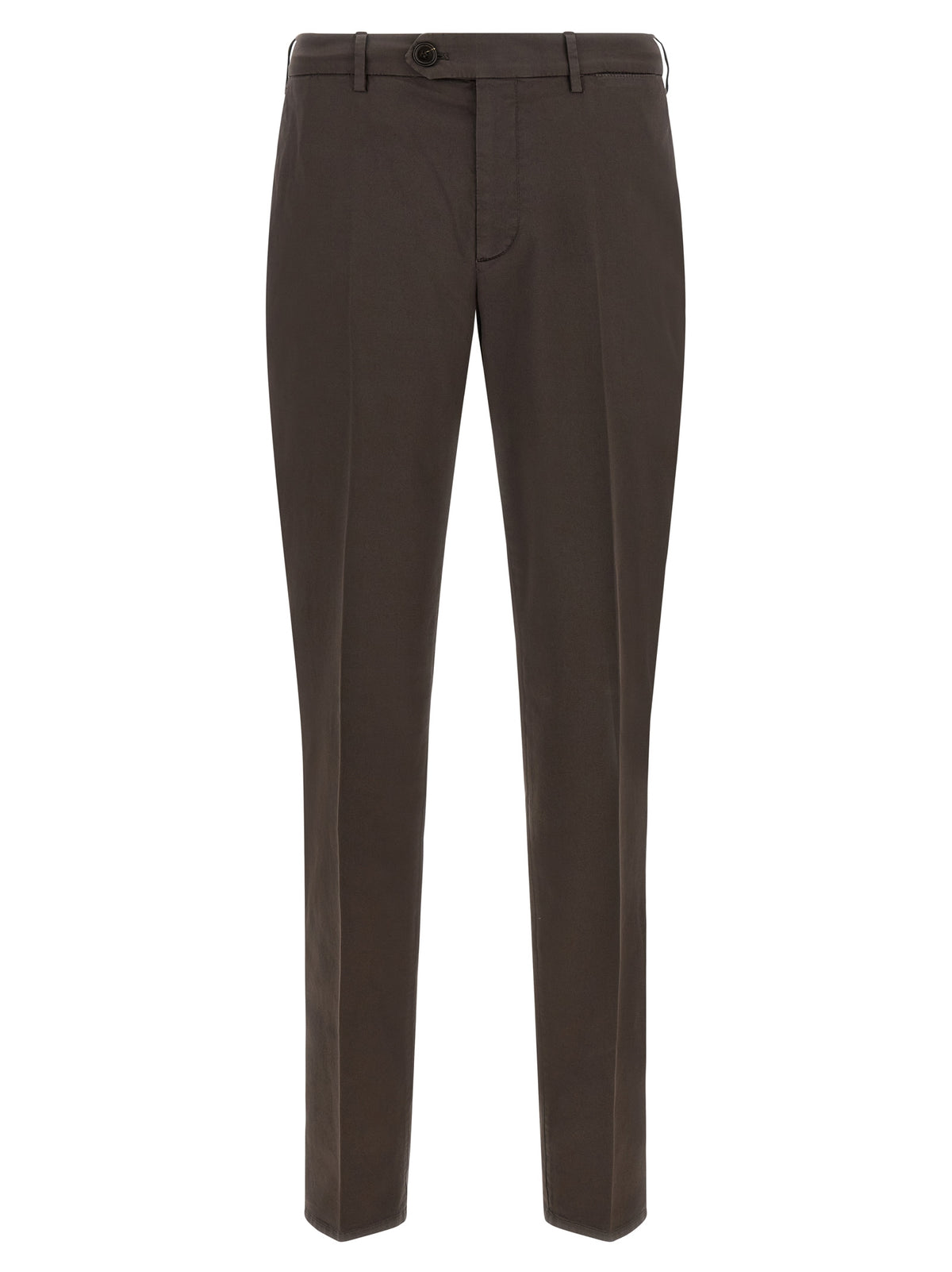 Trousers by Brunello Cucinelli for men in cotton brown features a tailored silhouette with a tailored , defined by its long and a sophisticated .