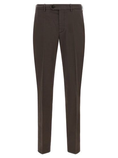 Trousers by Brunello Cucinelli for men in cotton brown features a tailored silhouette with a tailored , defined by its long and a sophisticated .