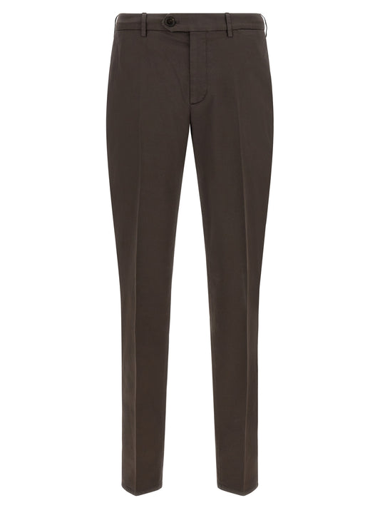 Trousers by Brunello Cucinelli for men in cotton brown features a tailored silhouette with a tailored , defined by its long and a sophisticated .