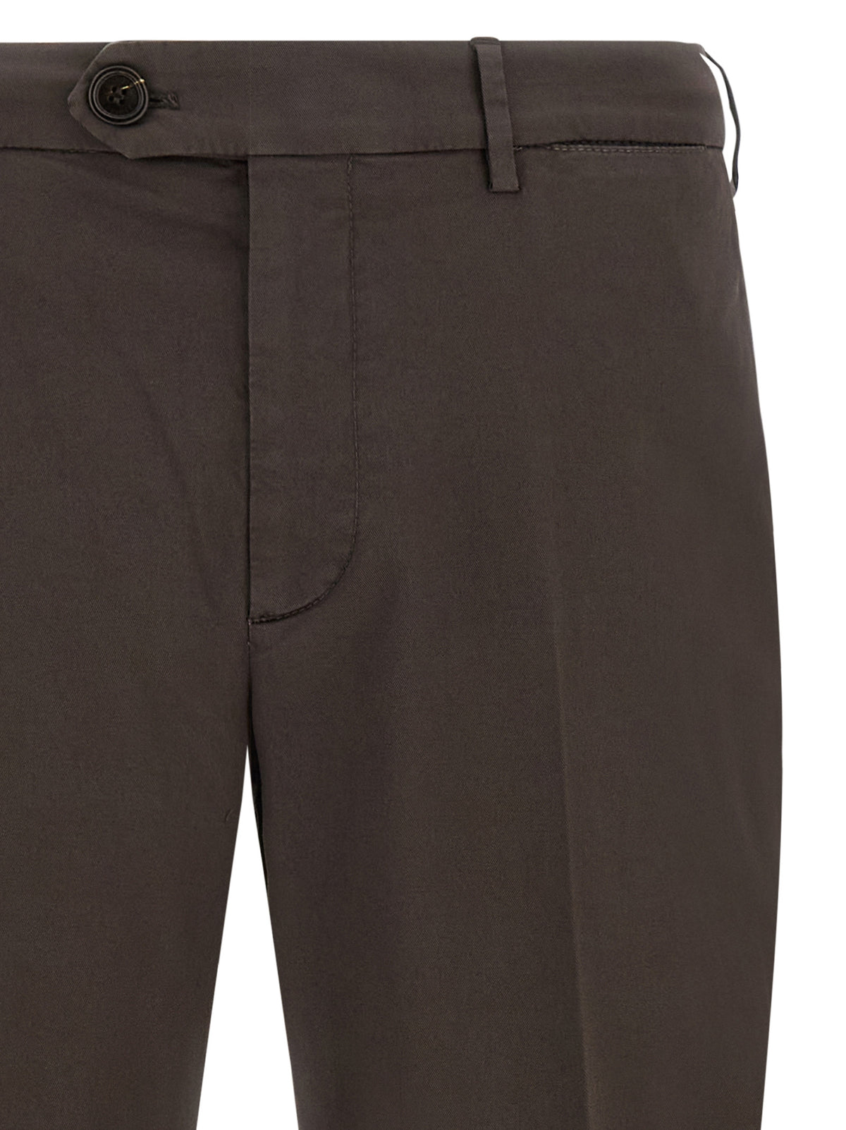 Trousers by Brunello Cucinelli for men in cotton brown presents a smart silhouette, meticulously detailed with a smart , a smart long, and a smart .