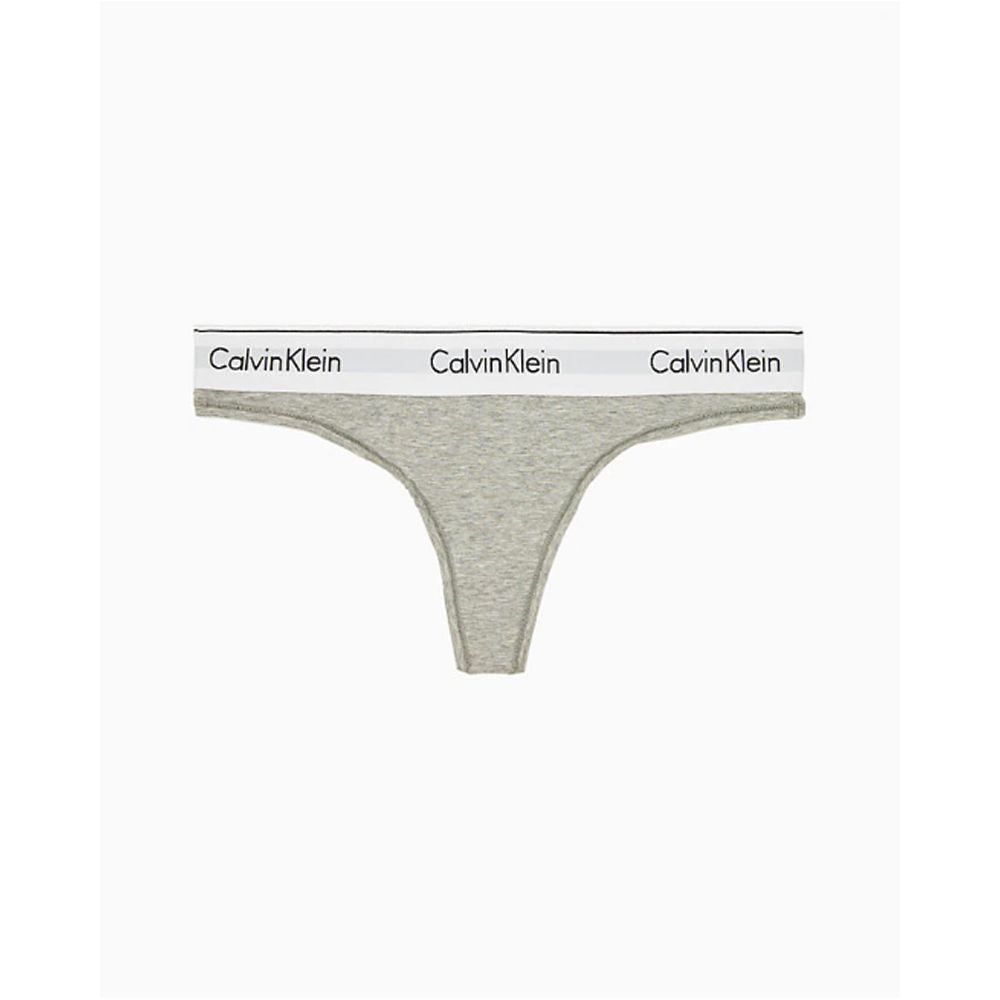 Thongs by Calvin Klein Underwear for women in stretch modal cotton gray features a sultry silhouette from the Women's Stretch Modal Cotton Thongs collection, showcasing a sultry design that emphasizes a sultry fit.