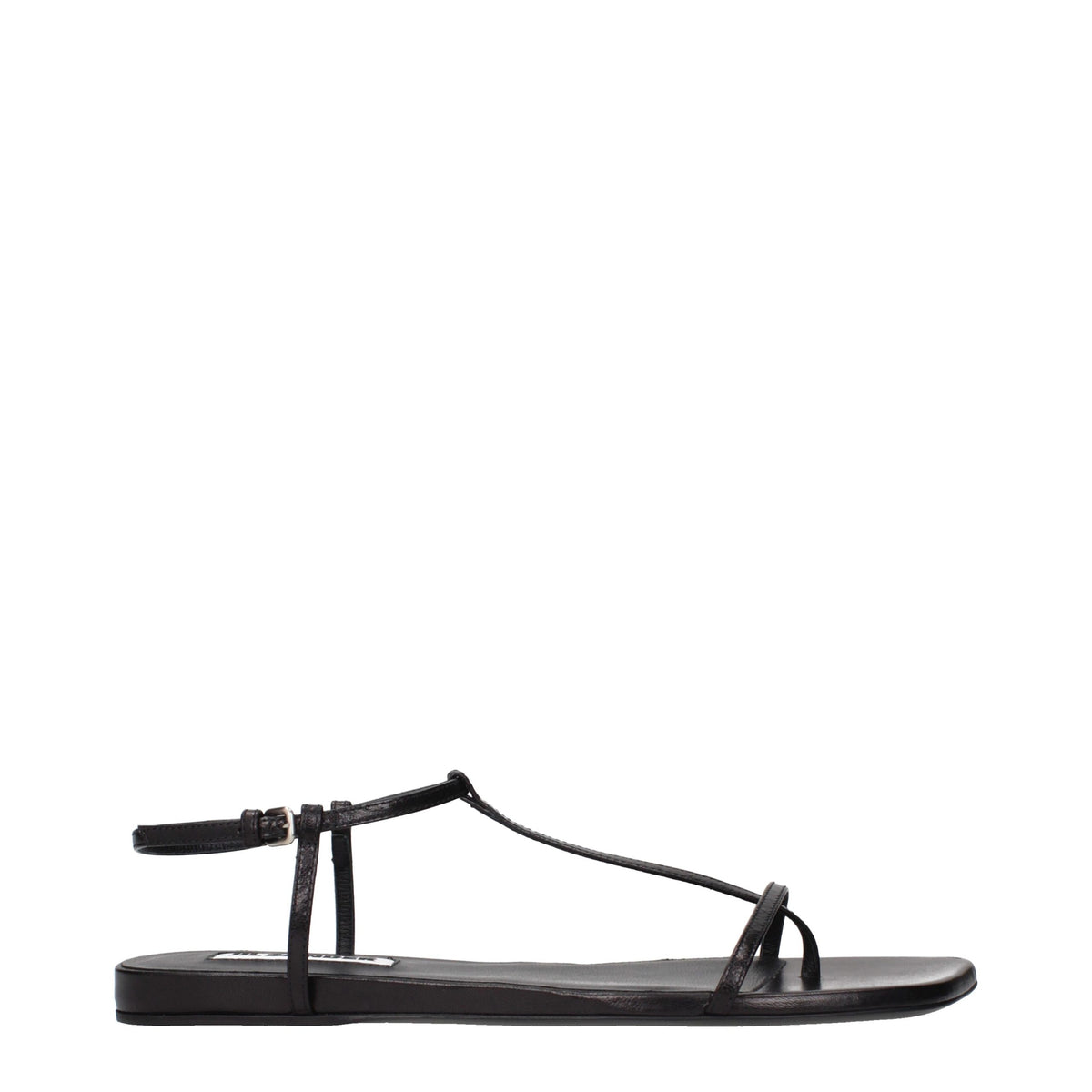 Jil Sander Women's Leather Flip-Flop Sandals - Black