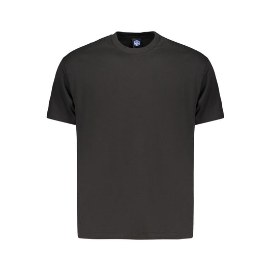 T-Shirt by North Sails for men in cotton black features a plush silhouette, showcasing a sophisticated crew neckline and for a truly plush finish.