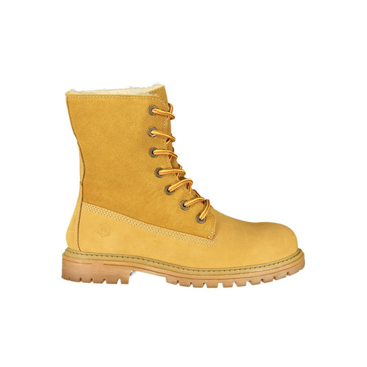 Ankle Boots by Lumberjack for women in polyester fur yellow & print showcases a ergonomic silhouette from the Women's Polyester Fur Ankle Boots collection, featuring a ergonomic and a ergonomic .