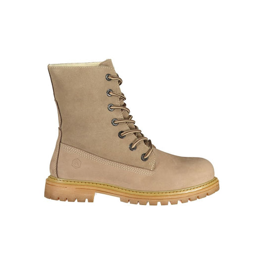 Ankle Boots by Lumberjack for women in polyester fur beige & print features an dynamic silhouette, showcasing the dynamic Women's Polyester Fur Ankle Boots design with its distinctive and elegant .