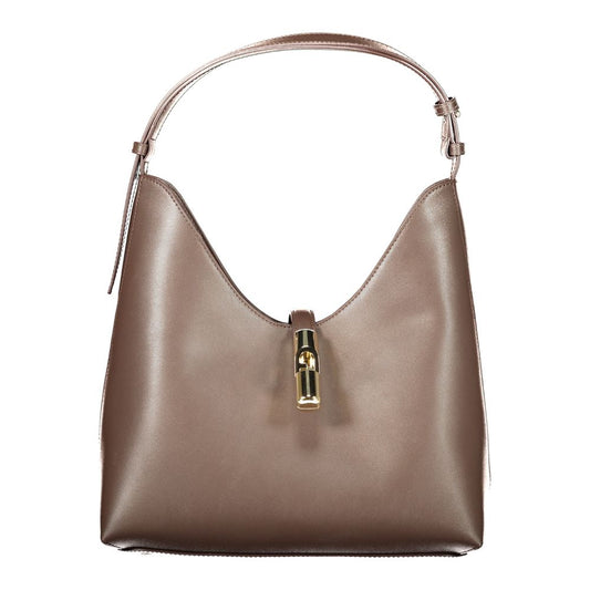 Hobo Handbag by Furla for women in leather brown features an refined silhouette, showcasing a secure , ample internal-pockets, and versatile handle for a sophisticated refined aesthetic.