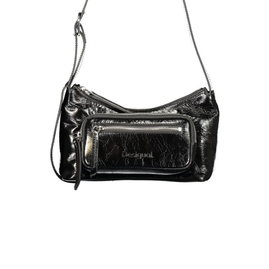 Mini Handbag by Desigual for women in polyethylene black features an refined silhouette, showcasing a secure zipper, ample external-pockets & internal-pockets, and versatile shoulder-strap & adjustable-strap for a sophisticated refined aesthetic.