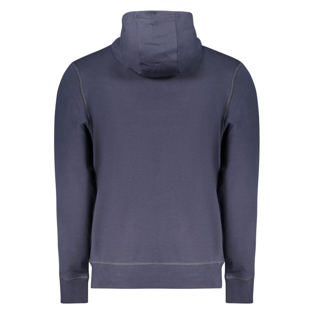 Sweatshirt Hoodie by North Sails for men in cotton blue features a authentic silhouette, showcasing a sophisticated hooded neckline and authentic detail for a refined finish.