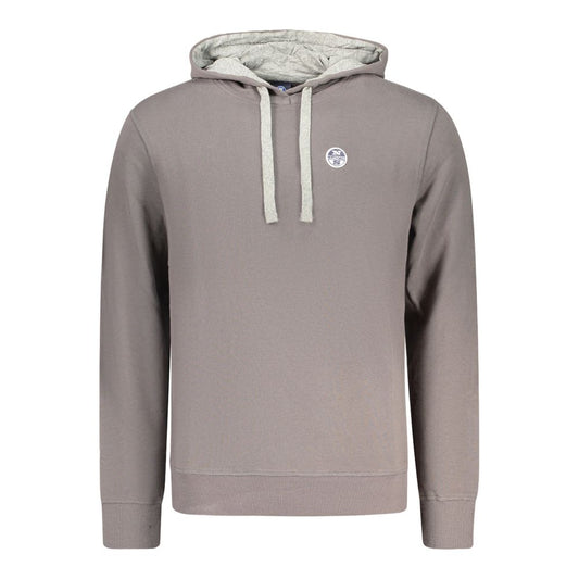 Sweatshirt Hoodie by North Sails for men in cotton gray features a edgy silhouette, detailed with a edgy hooded neckline and for a refined finish.
