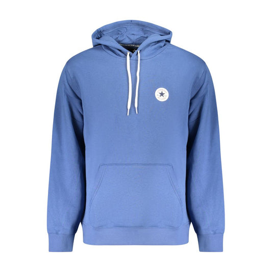 Sweatshirt Hoodie by Converse for men in cotton blue showcases a city-ready silhouette, artfully detailed with a signature hooded neckline and for a city-ready finish.