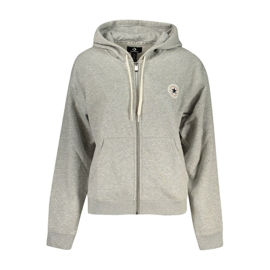 Sweatshirt Hoodie by Converse for women in cotton gray showcases a city-ready silhouette, artfully detailed with a signature hooded neckline and for a city-ready finish.