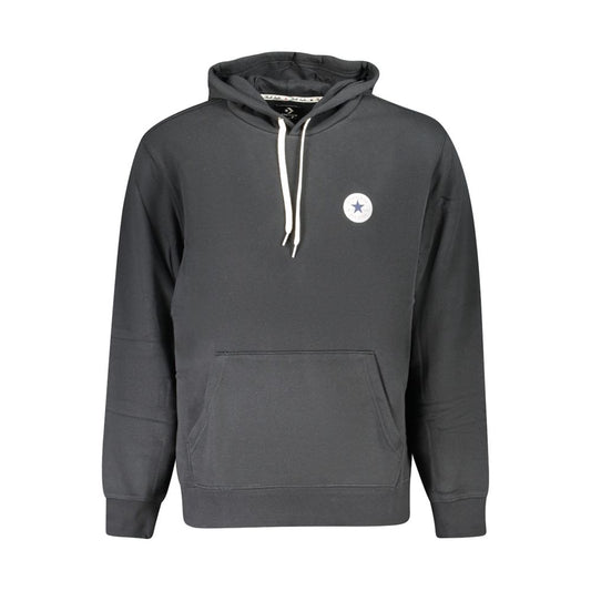 Sweatshirt Hoodie by Converse for men in cotton black showcases a city-ready silhouette, artfully detailed with a signature hooded neckline and for a city-ready finish.