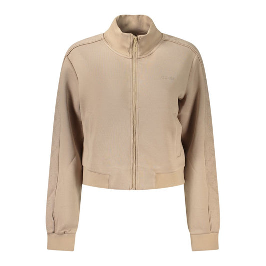 Sweatshirt by Guess Jeans for women in polyester beige features an enviable silhouette, showcasing a premium and refined for a truly enviable finish.